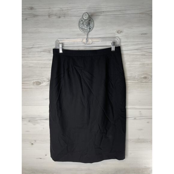 Jones New York Collection Platinum Skirt Womens 4 Black Pencil Stretch Easycare - Picture 1 of 13